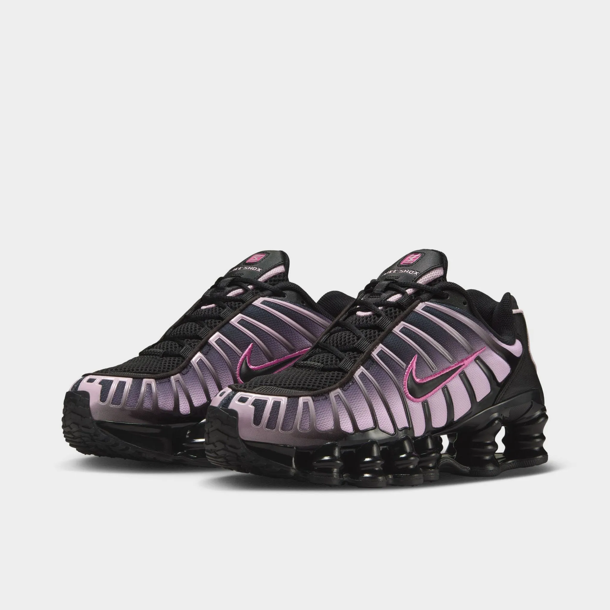 Nike Women's Shox TL Black / Black - Playful Pink Vegan Material Options Balanced Drop Height