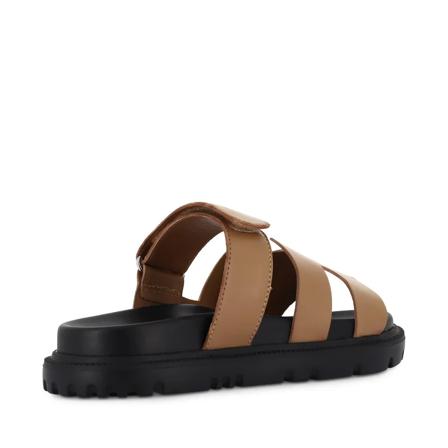 FLICKER - TAN BLACK LEATHER Soft Footwear