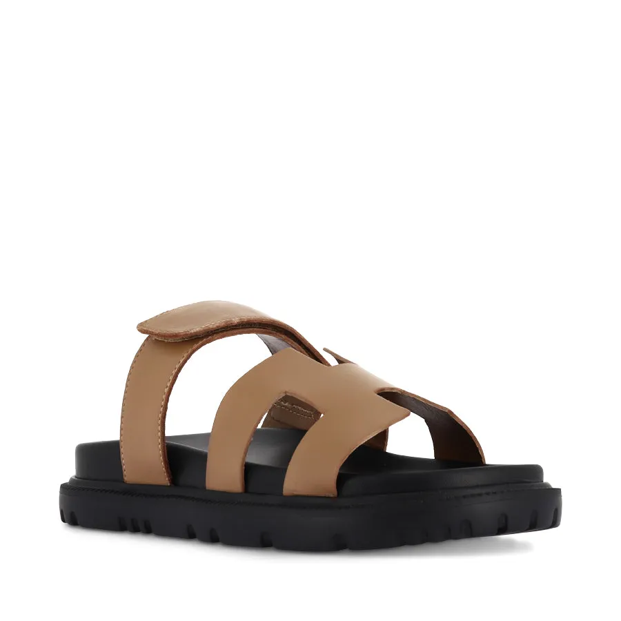 Good Traction FLICKER - TAN BLACK LEATHER