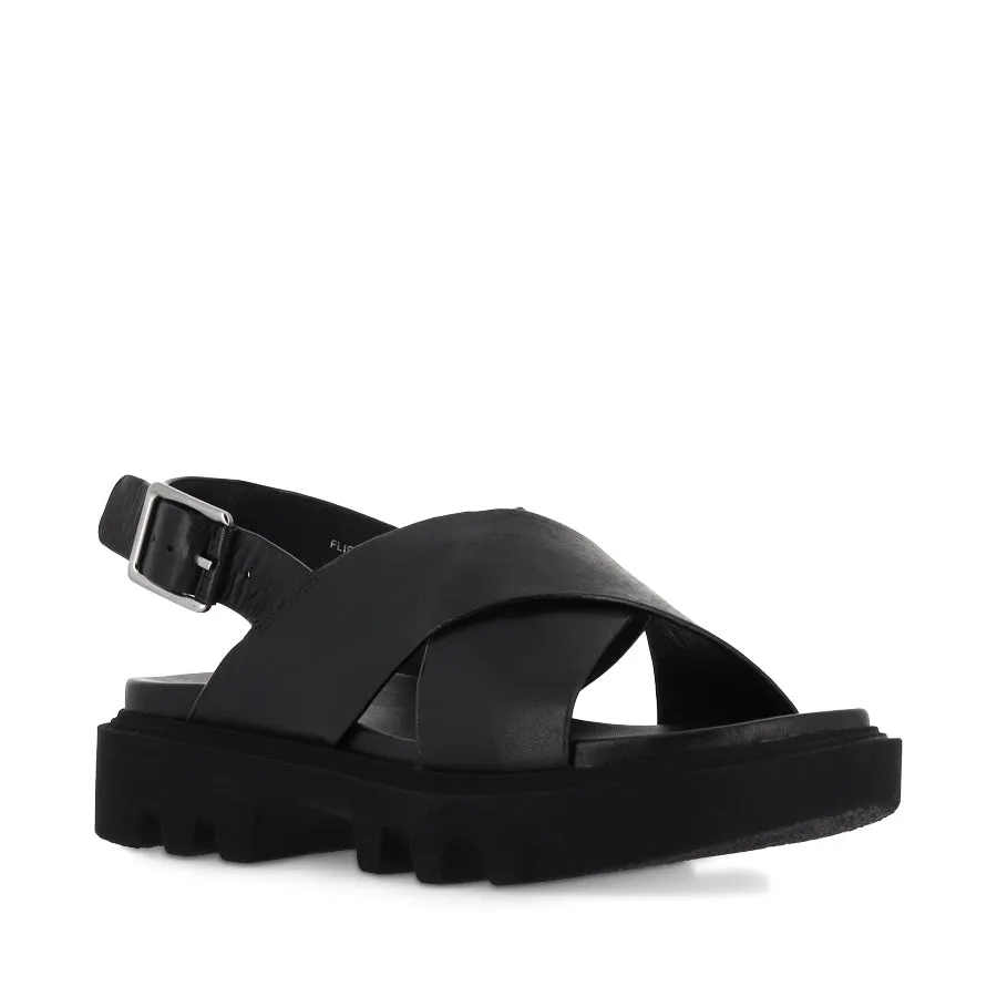FLIGHTY - BLACK LEATHER High-Quality Outdoor Shoes