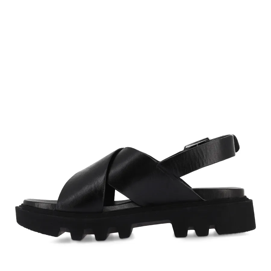 Pool Wear Sandal Sole FLIGHTY - BLACK LEATHER