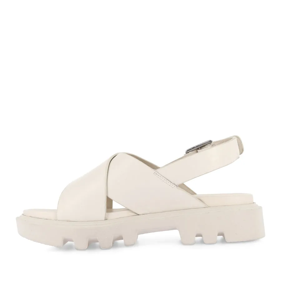 FLIGHTY - BONE LEATHER Elegant Summer Footwear