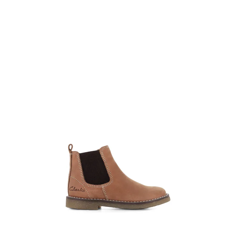 Waterproof Feature Smooth Finish CHELSEA II JNR - TAN WAXY LEATHER