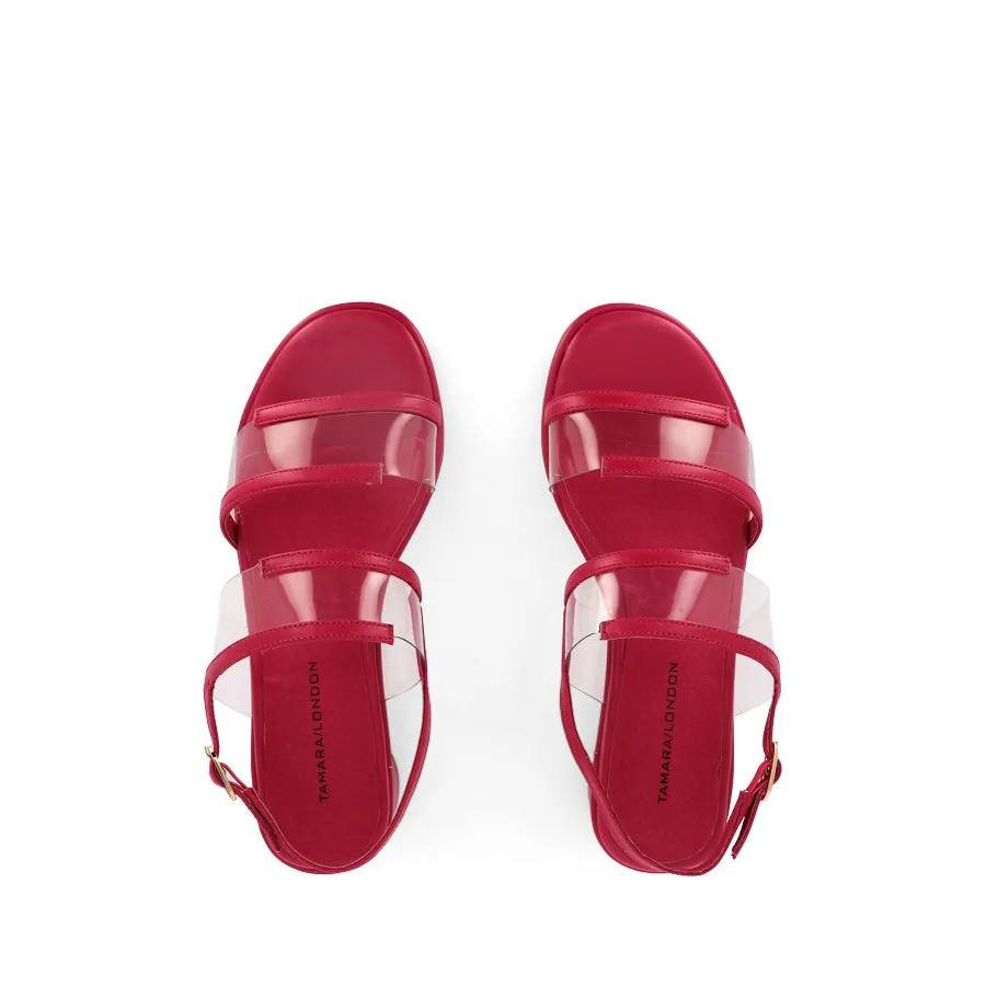 Trendy Vibe Casual Sandals for Every Day BLISSFUL - FUXIA LEATHER