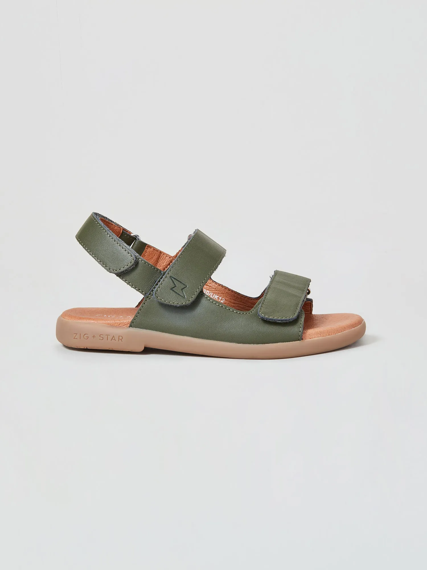 Solar Junior Strap Sandal Khaki Look Sharp