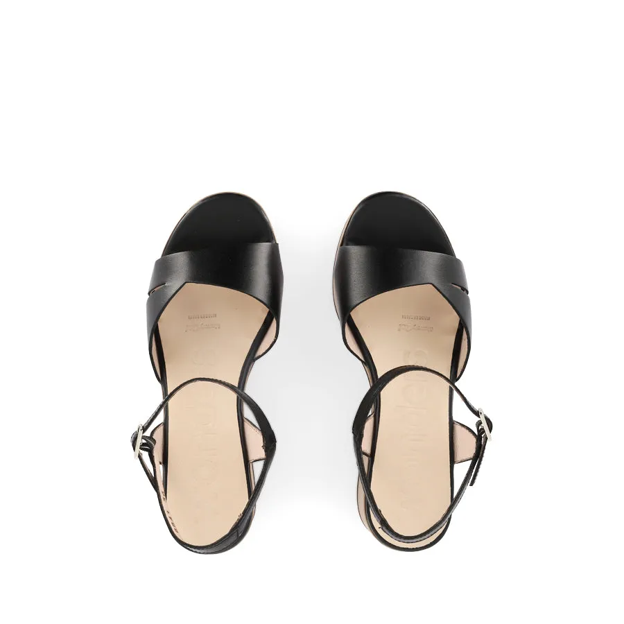 Stone Glow DARCY D-8841 - BLACK/NATURAL LEATHER