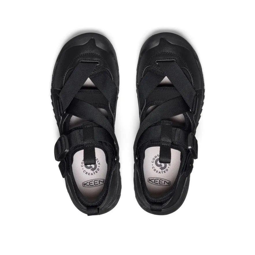 All Gender Hoodzerra Sandal  |  Black/Black canvas - type