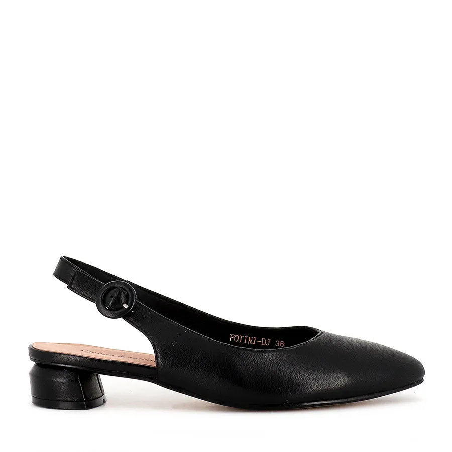 Casual Design Versatile Construction FOTINI - BLACK LEATHER