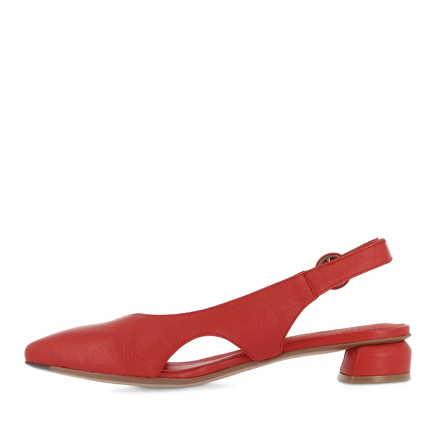 FRANKIEL - NEW RED LEATHER Roomy Toe Box