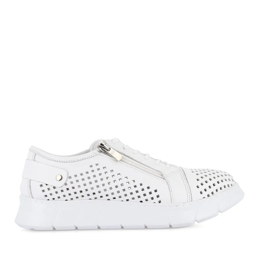 foldable EG172 - WHITE LEATHER