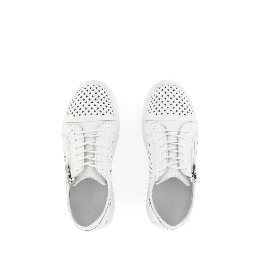 EG172 - WHITE LEATHER Cushioned Choice Reinforced Stitch Detail