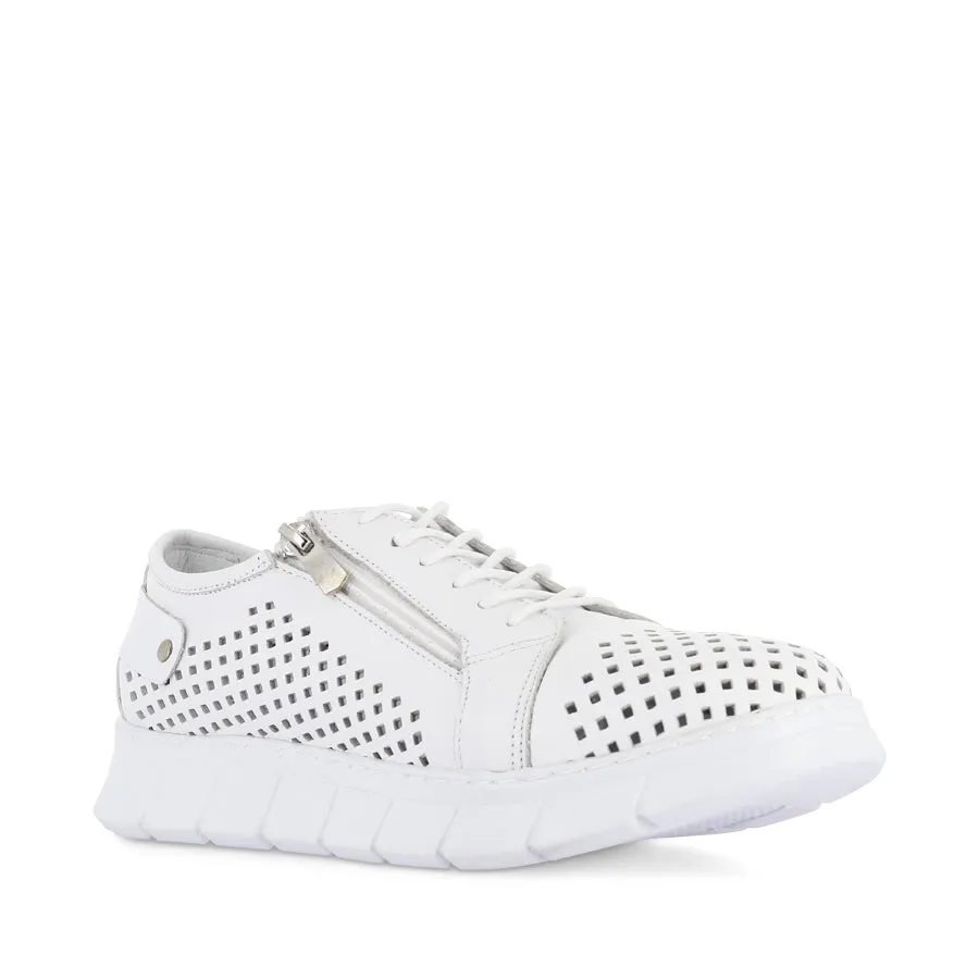 Ankle friendly EG172 - WHITE LEATHER