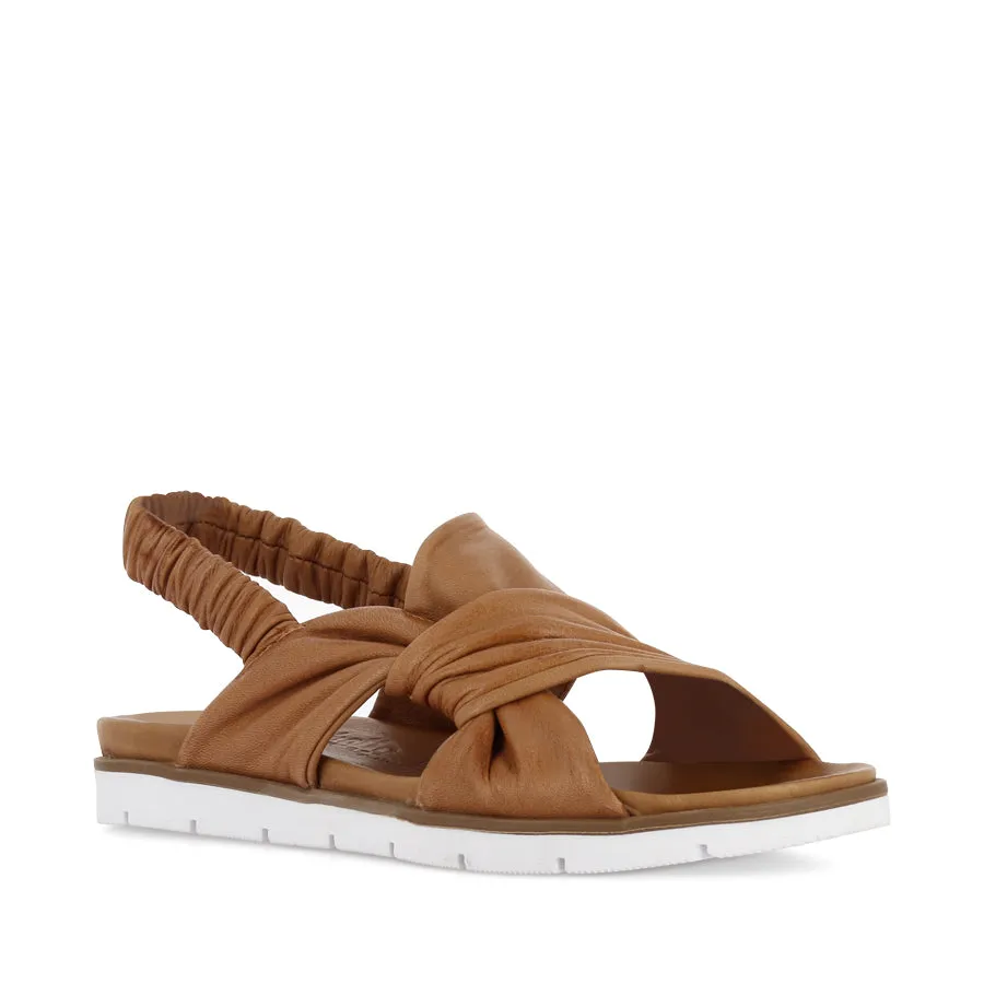 YARA - TAN LEATHER Chic Sporty Sandals Air Flow