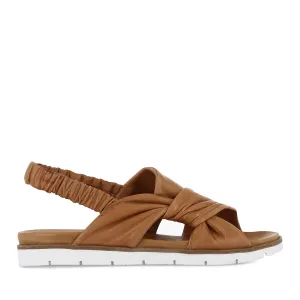 YARA - TAN LEATHER Relaxed sandals