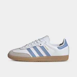 Recycled materials Rubberized Heel adidas Juniors' Samba OG White / Ash Blue - Gum