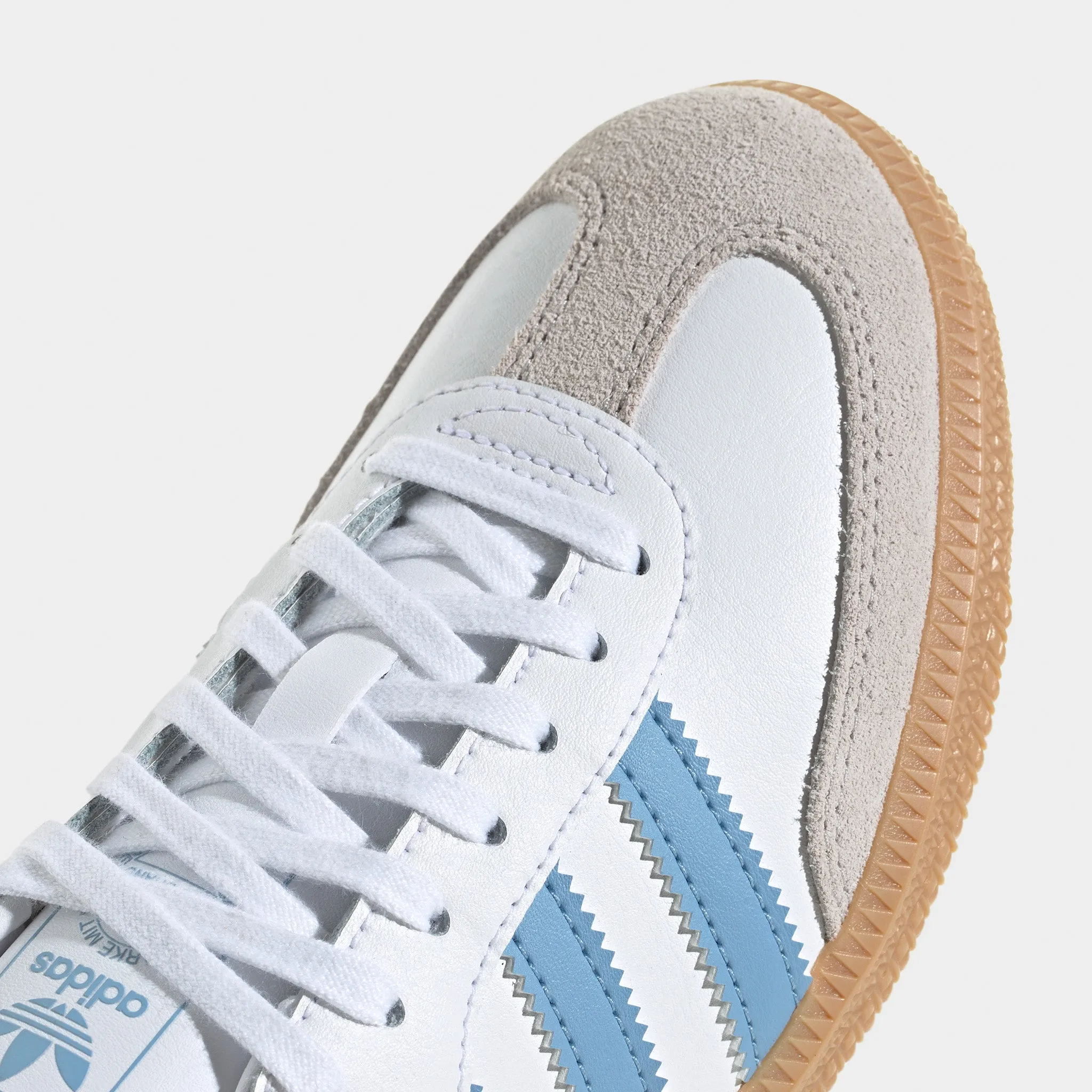 adidas Juniors' Samba OG White / Ash Blue - Gum Sneaker Brands