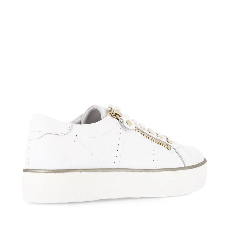 FROGGY - WHITE LEATHER Minimal Look