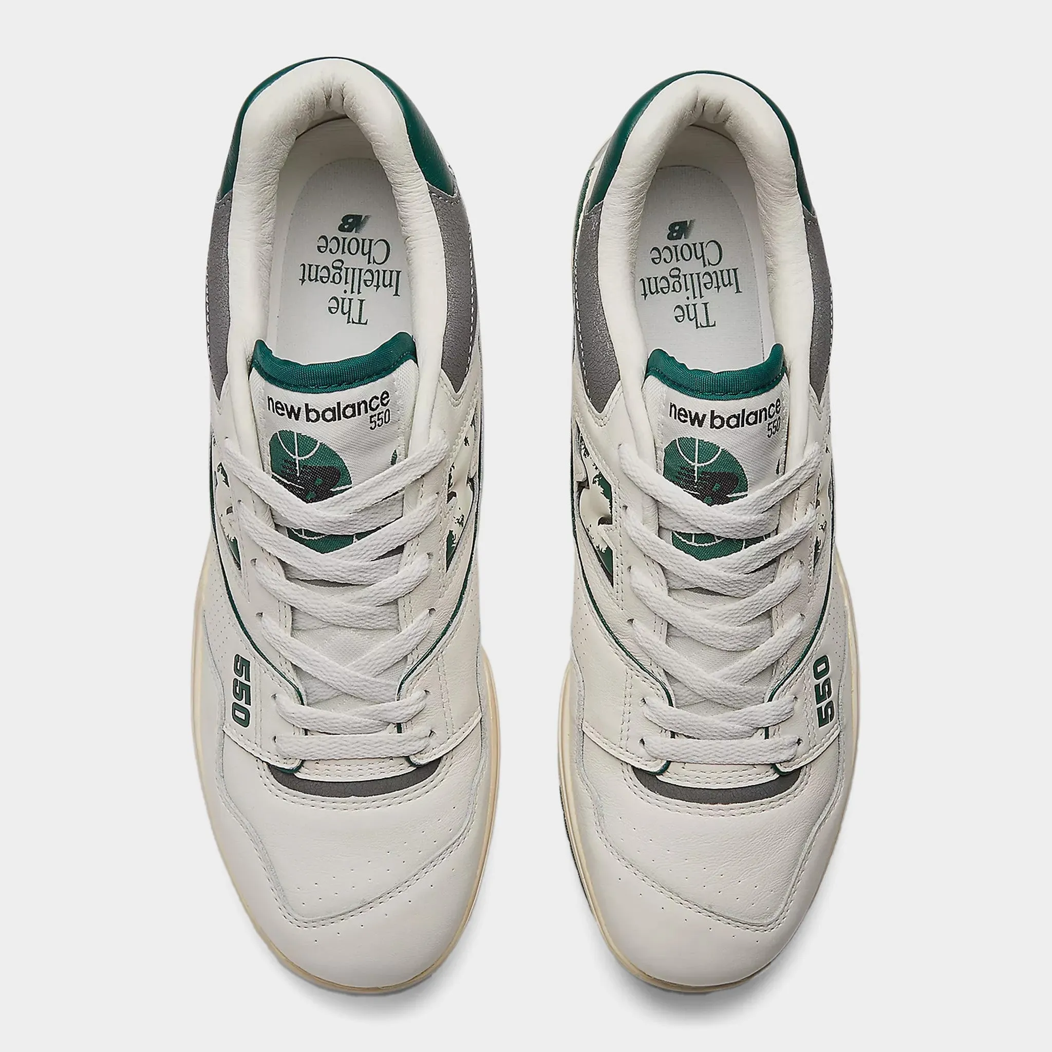 Full Length Air Cushion New Balance 550 Sea Salt / Marsh Green