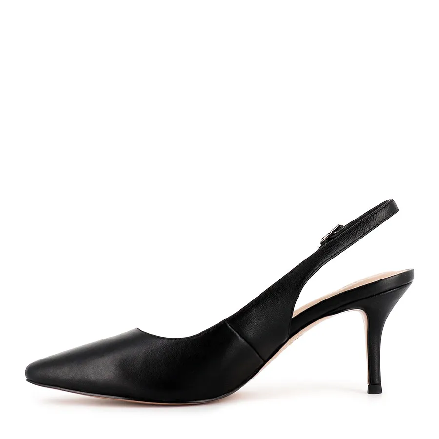 Flat Sole Chill Vibe LORIE - BLACK LEATHER