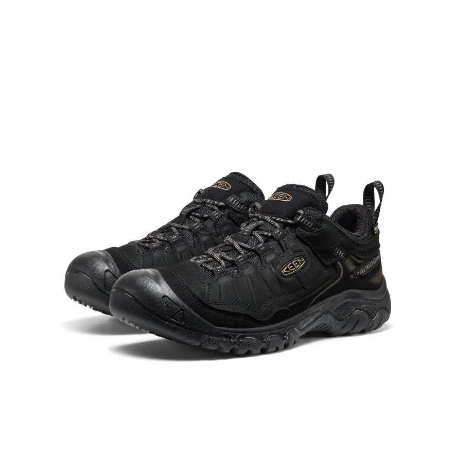 Men's Targhee IV Waterproof Hiking Shoe  |  Triple Black Reliable Sole cut
