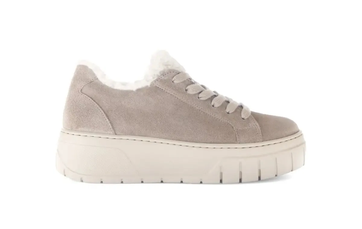 Yoga Base Dry Fast GABOR 73221 FUR-LINED SNEAKER - TAUPE