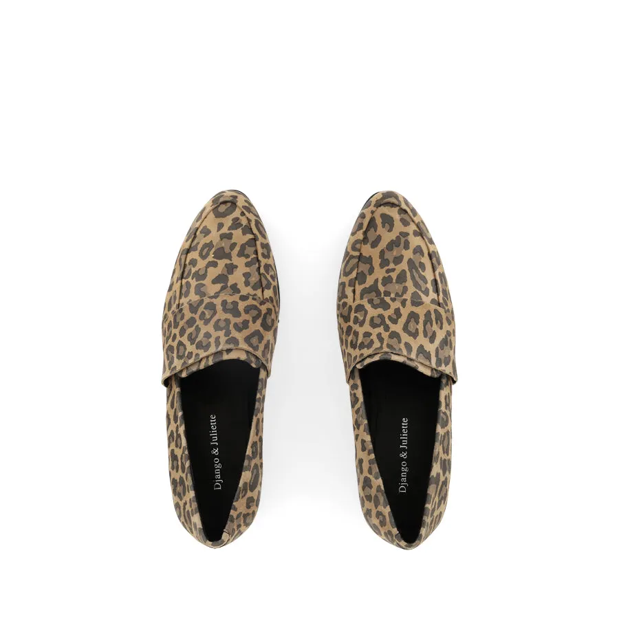 GABRIAN - CAMEL LEOPARD SUEDE Winter Warm Comfortable Slip-on Design