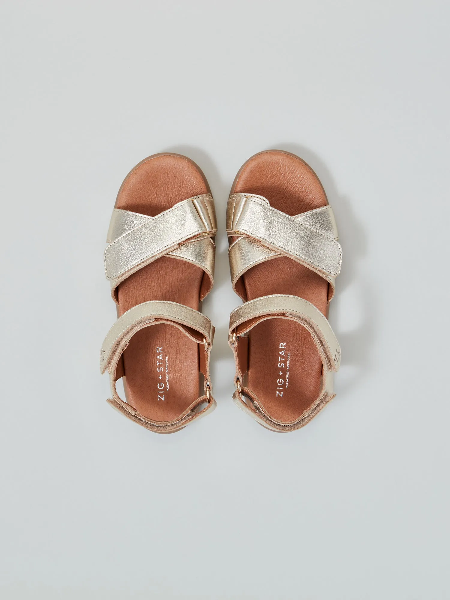 Rae Junior Cross-Strap Sandal Gold Dust Light Gear