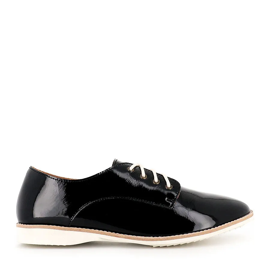 Airy Construction DERBY UNLINED - BLACK PATENT CRINKLE