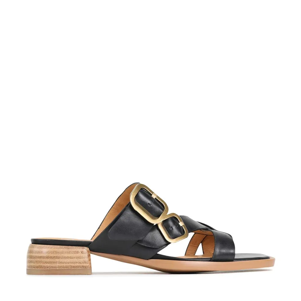 TEIA LEATHER SLIDE SANDALS Hidden Spot