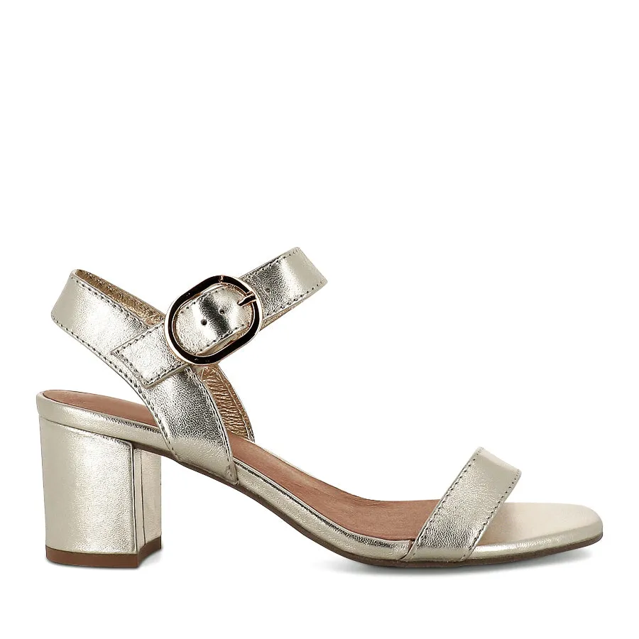 Effortless Fashion GEONN - PALE GOLD LEATHER