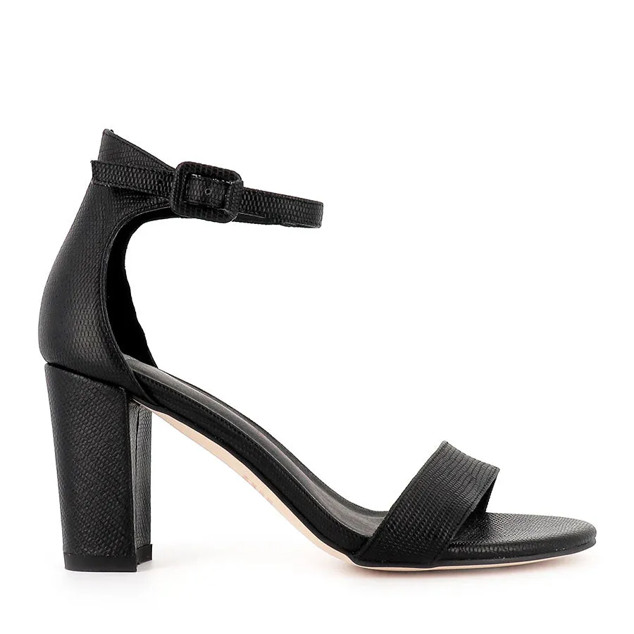 GESSIE - BLACK LIZARD Comfortable Walking Flats