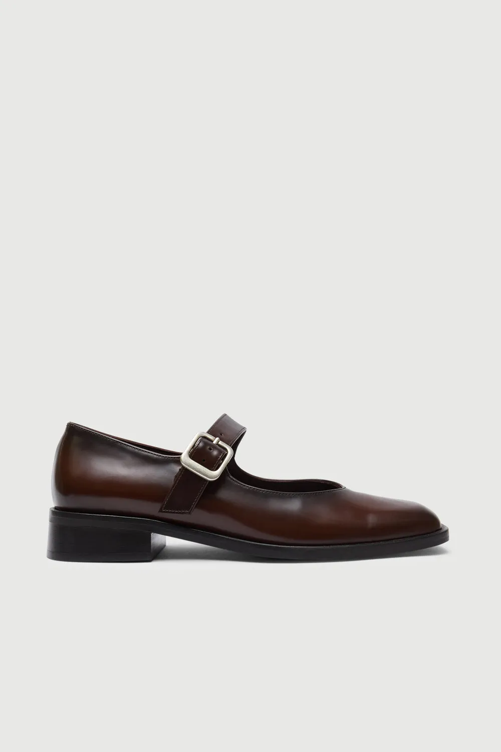 Gia Mary Janes in Caramel Leather Smooth Surface