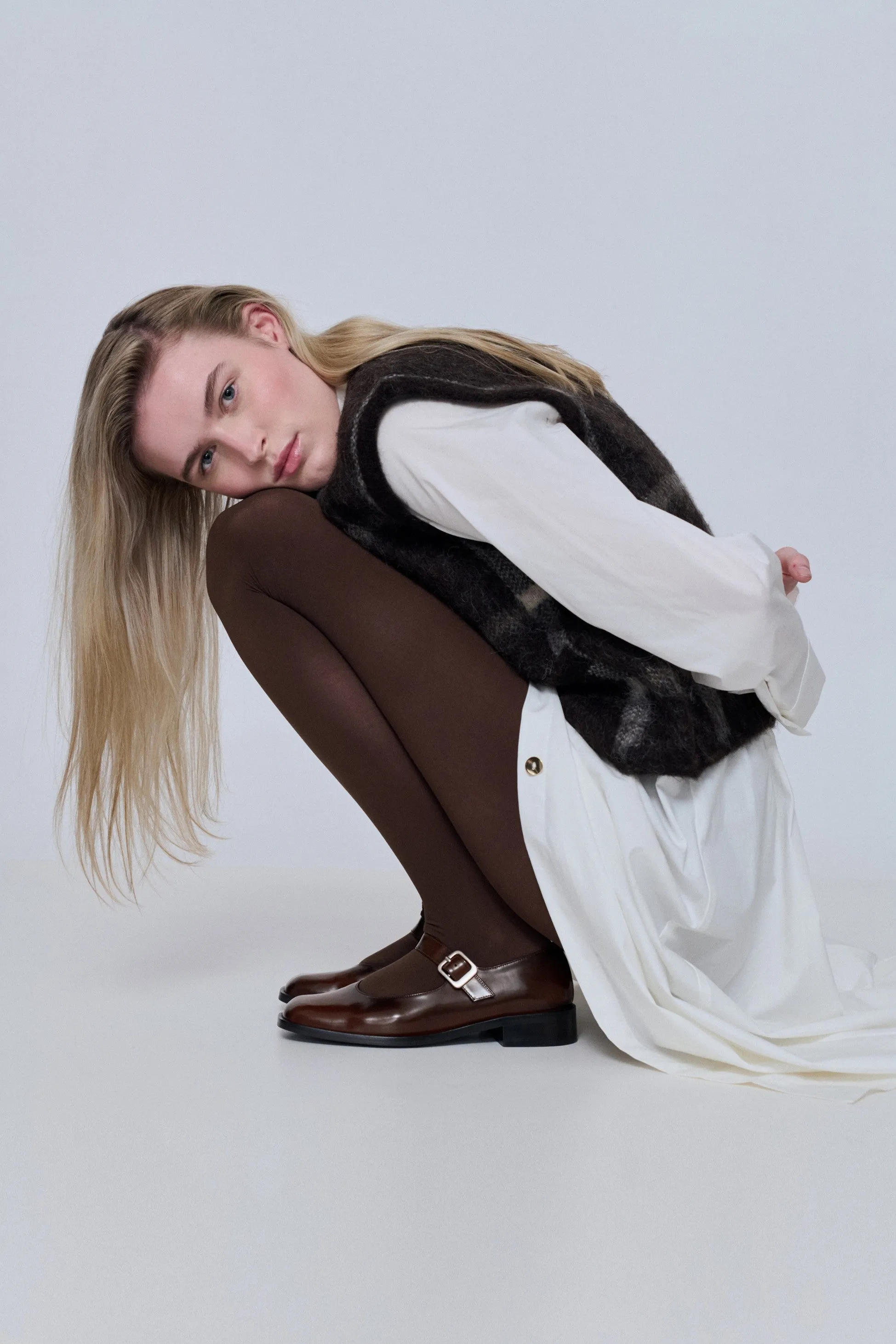 ergonomic Gia Mary Janes in Caramel Leather