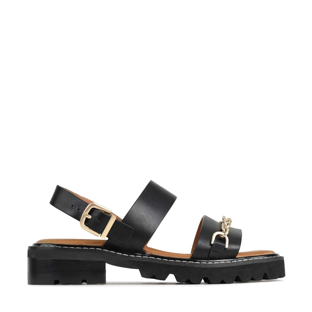 GIL LEATHER SLING-BACK SANDALS Camp Mood