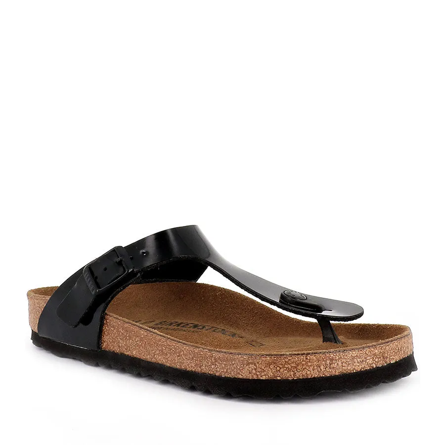 GIZEH BIRKO-FLOR - BLACK PATENT Sandal Refills