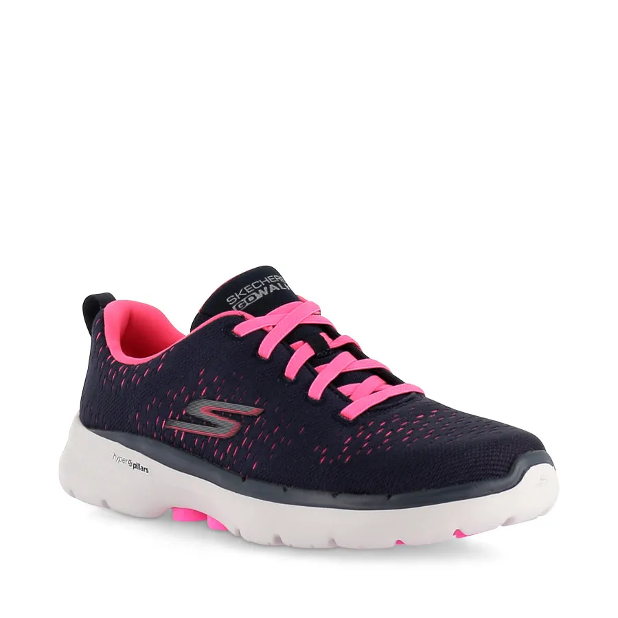 GO WALK 6 - ADORA - NAVY HOT PINK Shock absorption tech
