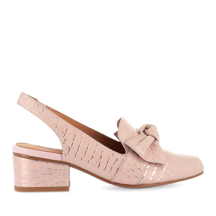 Waterproof Design Marina Walk AUSTEN - PINK METAL CROC LEATHER