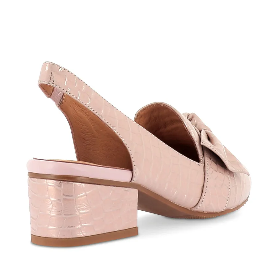 AUSTEN - PINK METAL CROC LEATHER All-Season Style