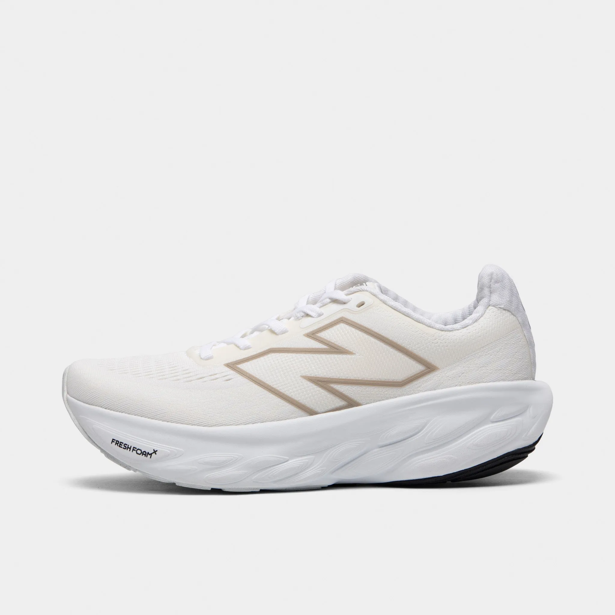 New Balance Women's Fresh Foam x 1080v14 White / Metallic Gold Hyperflex Groove Pattern