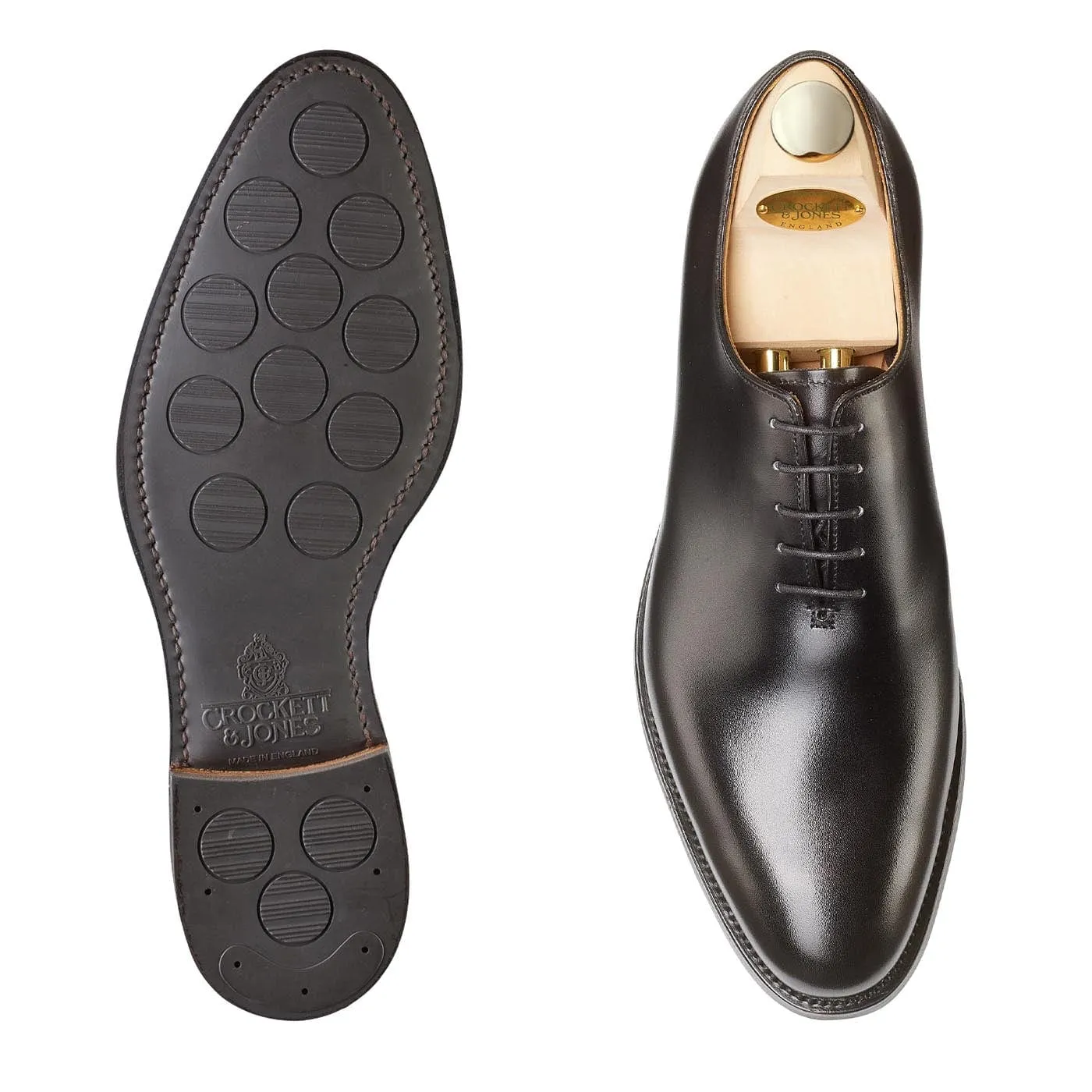 Goodwood Black Calf Suede Touch Leather Class