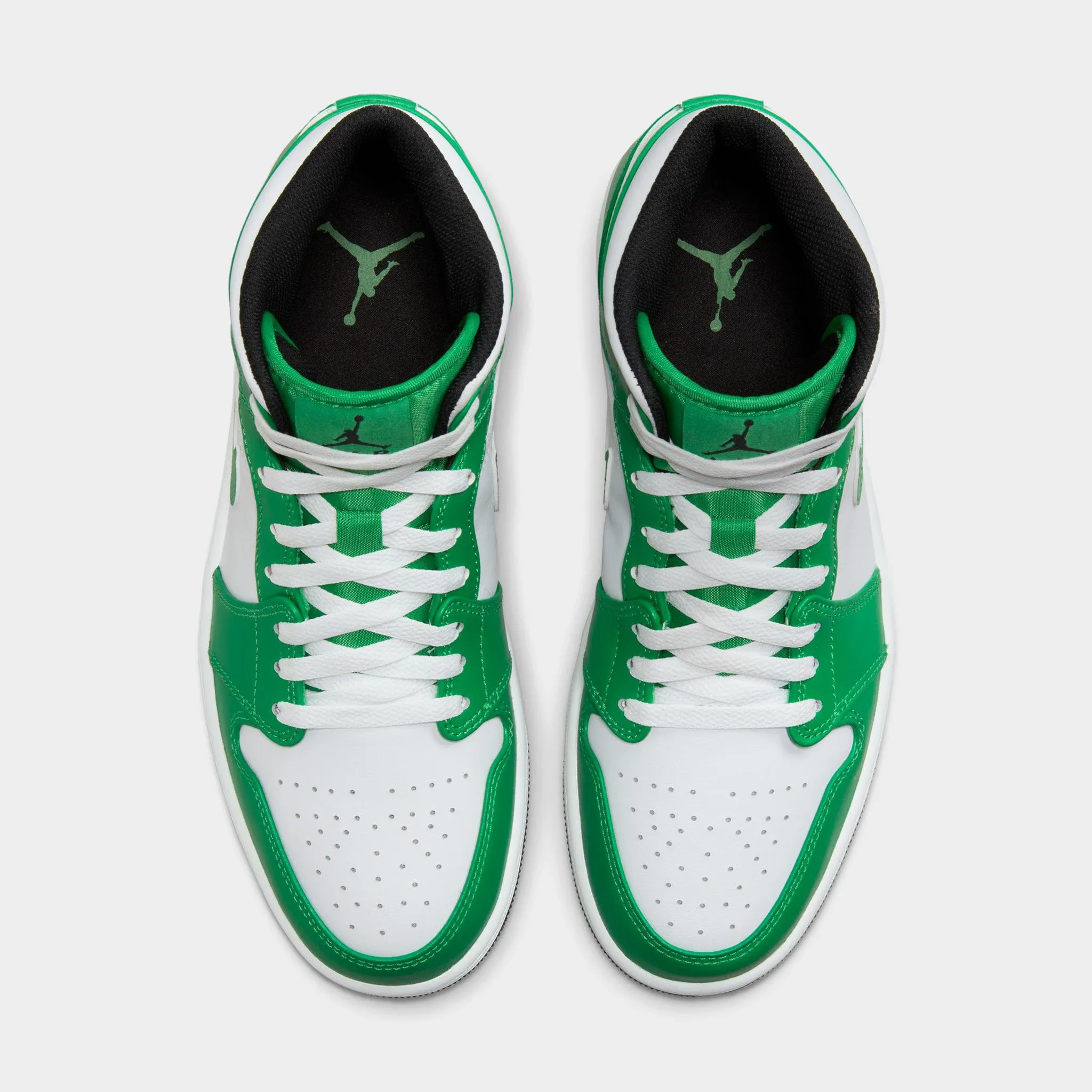 Jordan 1 Mid Lucky Green / Black - White Power Performance Shoes