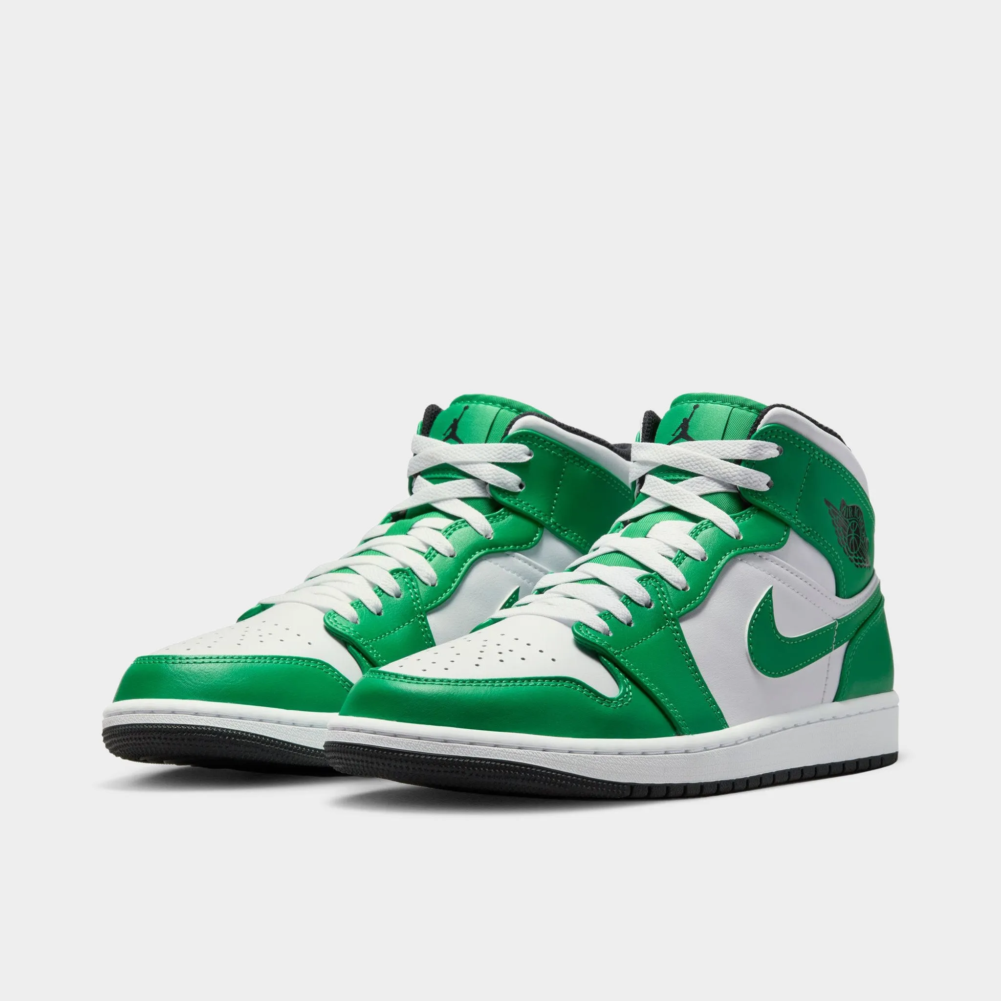 Long-Term Durability Velcro Strap Jordan 1 Mid Lucky Green / Black - White