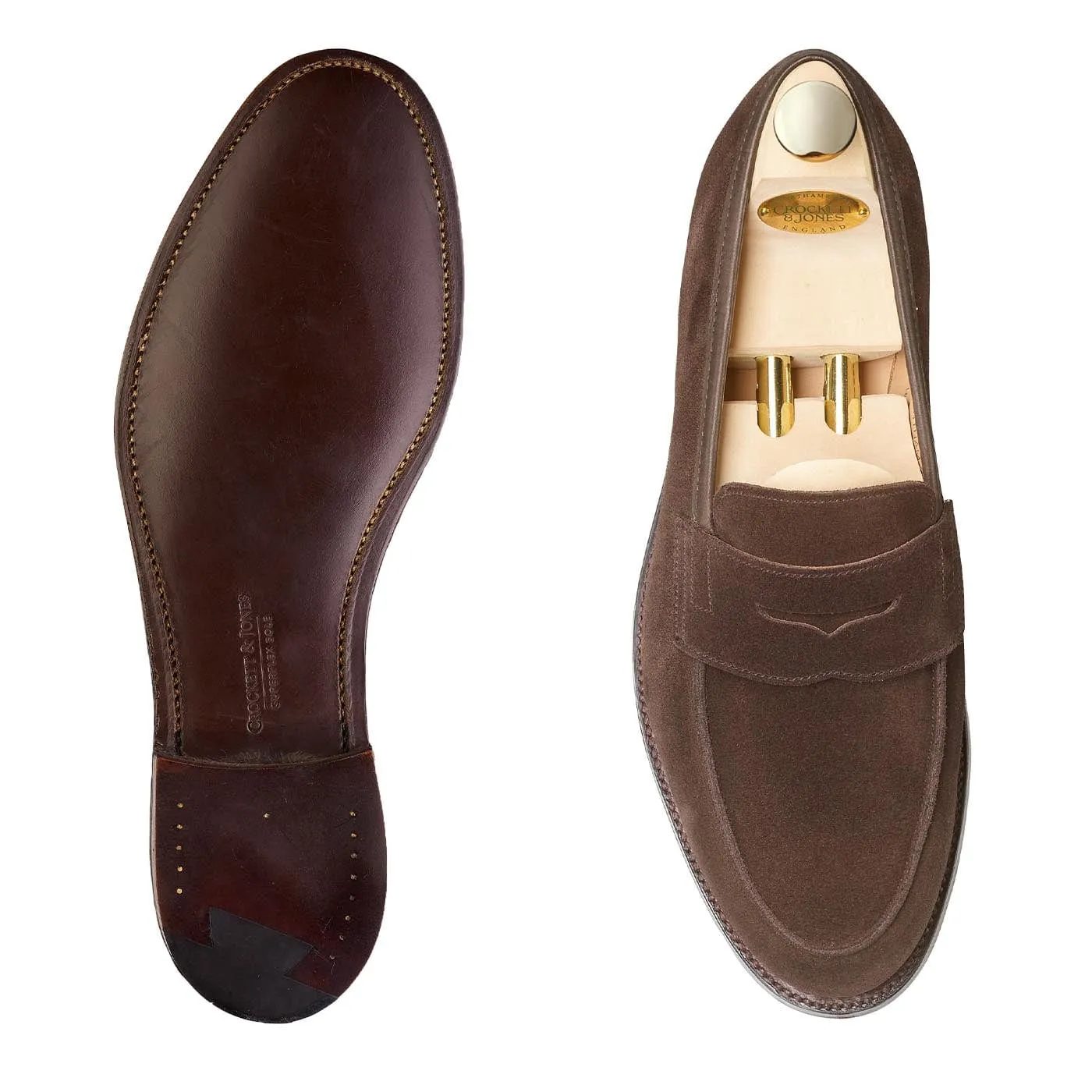 Grantham 2 Dark Oak Suede Step Firm Coffee Spot