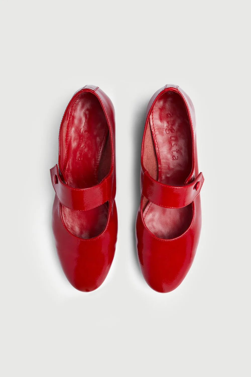 Greta Mary Janes in Red Patent Leather Tear   Resistant