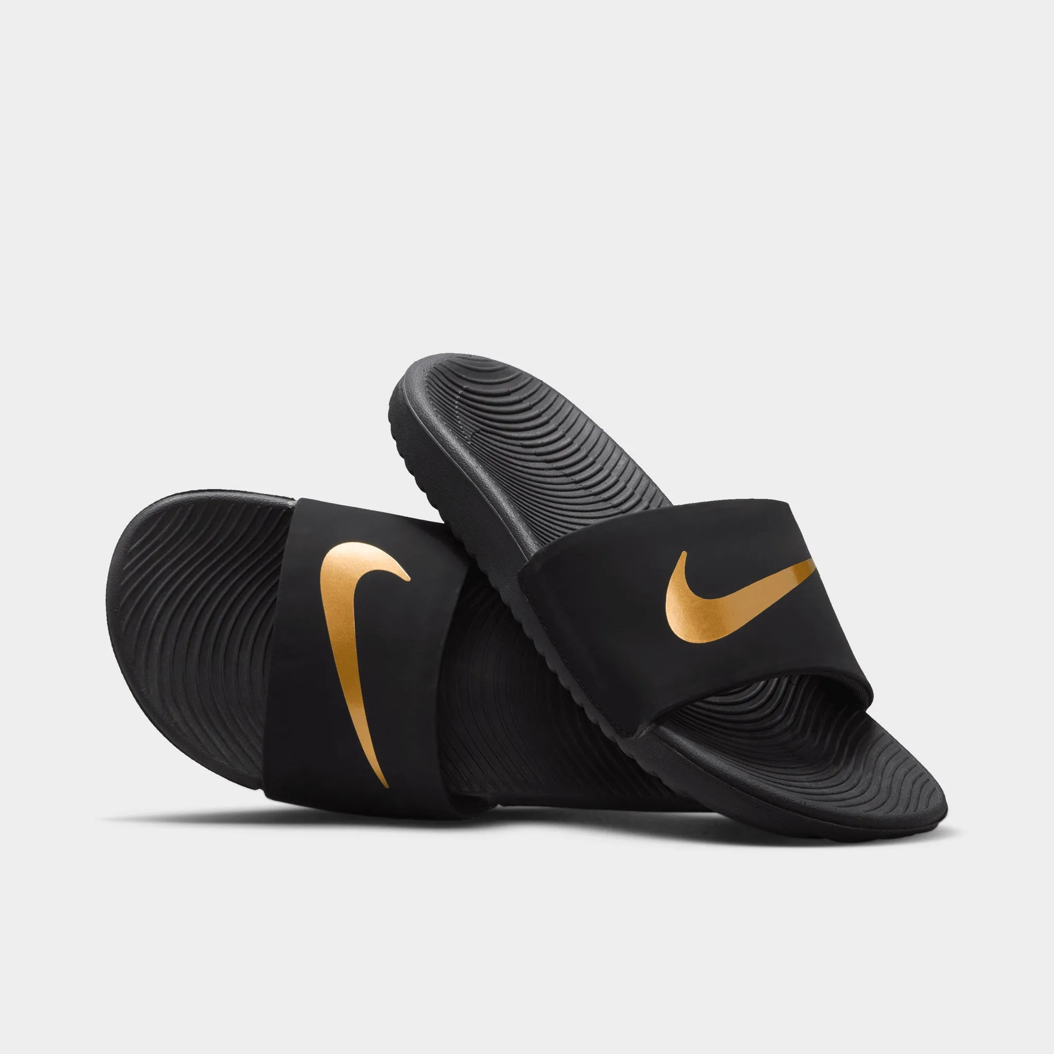 Nike Kawa Slide GS Black / Metallic Gold Antibacterial