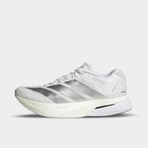 adidas Women's Adizero Boston 13 White / Matte Silver - Dash Grey Iconic Ease Temperature control