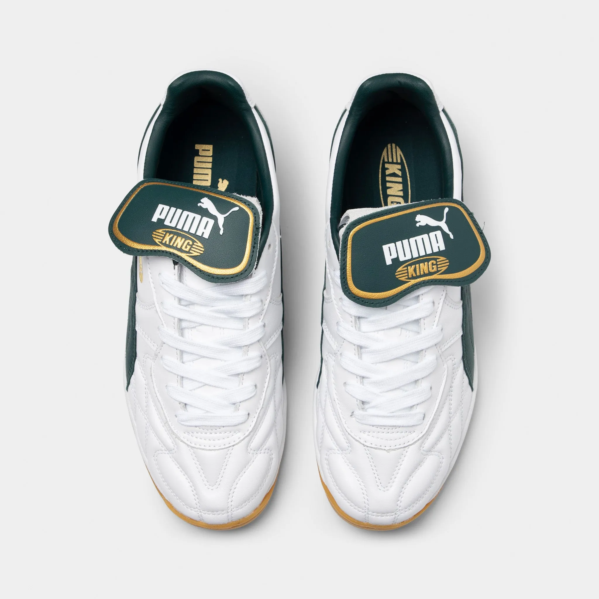 Puma King Indoor White / Green / Gold Flexible