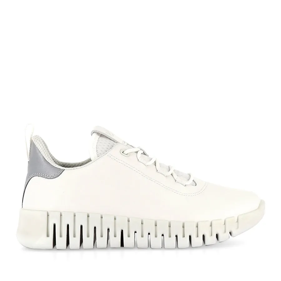 GRUUV W 218203 - WHITE LIGHT GREY LEATHER Ankle Collaboration