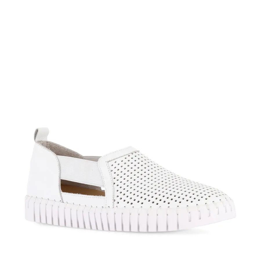 HABIKI - WHITE LEATHER Modern Comfort Shock Performance