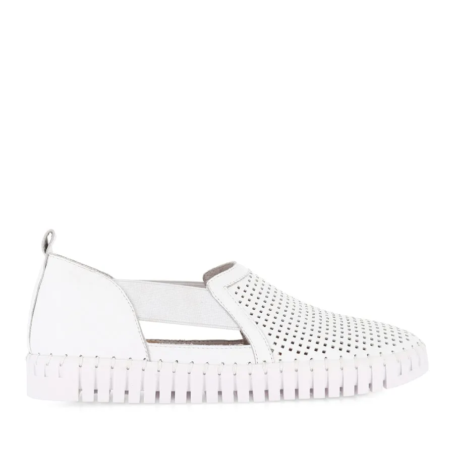 HABIKI - WHITE LEATHER Unique Design